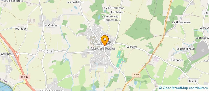 localisation de l'entreprise ASSOCIATION DES PARENTS D'ELEVES DE L'ECOLE PRIVEE MIXTE DE SAINT PERE MARC EN POULET  SAINT-PERE-MARC-EN-POULET