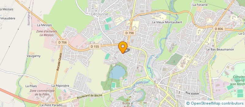 localisation de l'entreprise ASSOCIATION DES PARENTS D'ELEVES DE L'ECOLE PRIVEE MIXTE NOTRE DAME DE PONTMAIN  FOUGERES