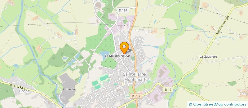 localisation de l'entreprise ASSOCIATION DES PARENTS D'ELEVES DE L'ECOLE PRIVEE MIXTE SAINTE FAMILLE A LA CHAUSSAIRE ET L'ECOLE PRIVEE MIXTE LE PUITS à MONTREVAULT-SUR-EVRE