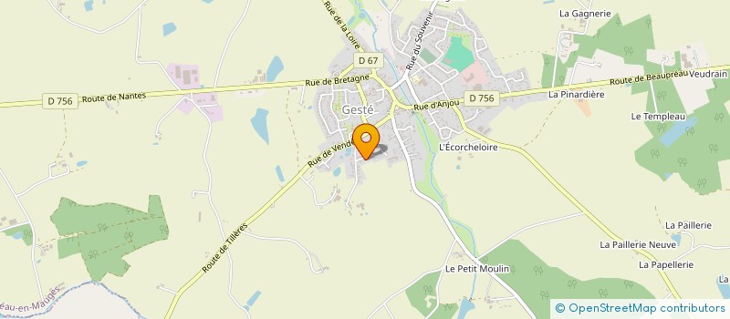 localisation de l'entreprise ASSOCIATION DES PARENTS D'ELEVES DE L'ECOLE PRIVEE NOTRE DAME DU FIEF SAUVIN à MONTREVAULT-SUR-EVRE