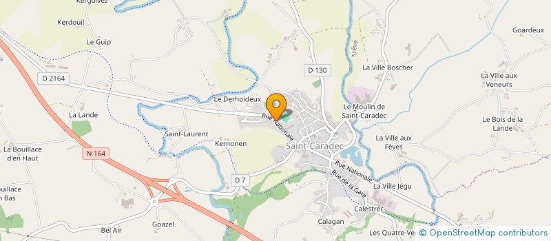 localisation de l'entreprise ASSOCIATION DES PARENTS D'ELEVES DE L'ECOLE PUBLIQUE D'HILVERN  SAINT-CARADEC