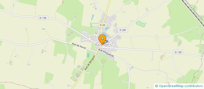 localisation de l'entreprise ASSOCIATION DES PARENTS D'ELEVES DE L'ECOLE PUBLIQUE DE BAZOUGERS  BAZOUGERS