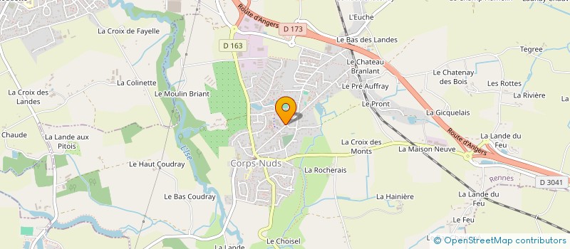 localisation de l'entreprise ASSOCIATION DES PARENTS D'ELEVES DE L'ECOLE PUBLIQUE DE CORPS-NUDS  CORPS-NUDS