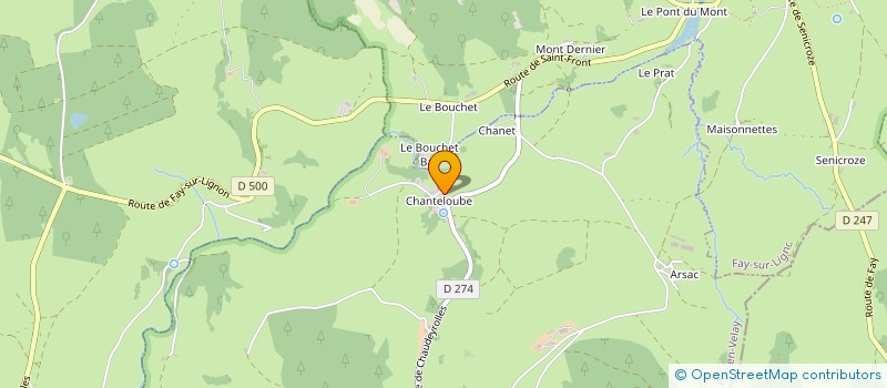 localisation de l'entreprise ASSOCIATION DES PARENTS D'ELEVES DE L'ECOLE PUBLIQUE DE FAY SUR LIGNON  FAY-SUR-LIGNON