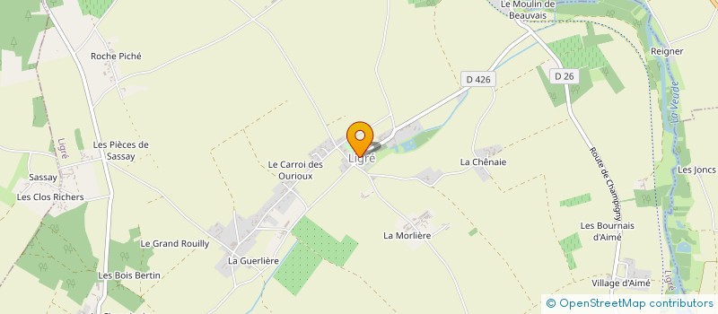 localisation de l'entreprise ASSOCIATION DES PARENTS D'ELEVES DE L'ECOLE PUBLIQUE DE LIGRE  LIGRE