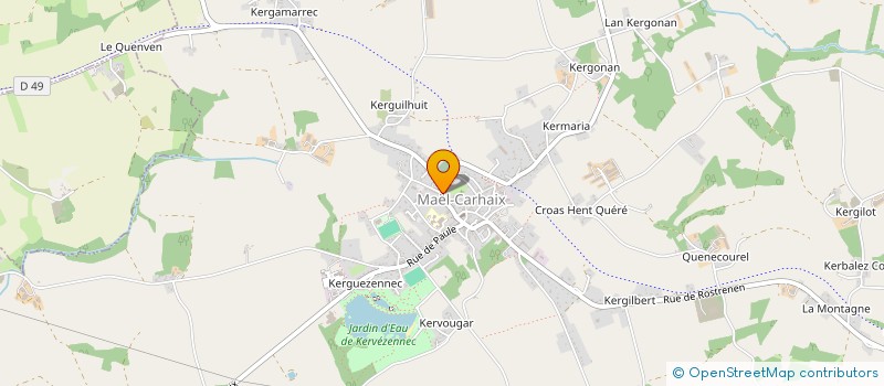 localisation de l'entreprise ASSOCIATION DES PARENTS D'ELEVES DE L'ECOLE PUBLIQUE DE MAEL CARHAIX  MAEL-CARHAIX