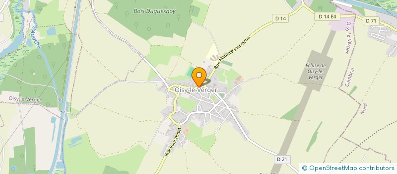 localisation de l'entreprise ASSOCIATION DES PARENTS D'ELEVES DE L'ECOLE PUBLIQUE DE OISY LE VERGER  OISY-LE-VERGER