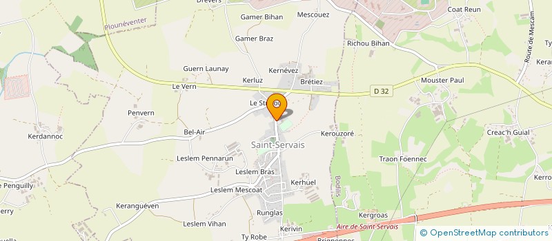 localisation de l'entreprise ASSOCIATION DES PARENTS D'ELEVES DE L'ECOLE PUBLIQUE DE SAINT SERVAIS  SAINT-SERVAIS