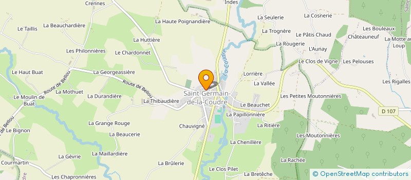 localisation de l'entreprise ASSOCIATION DES PARENTS D'ELEVES DE L'ECOLE PUBLIQUE DE ST GERMAIN DE LA COUDRE à SAINT-GERMAIN-DE-LA-COUDRE