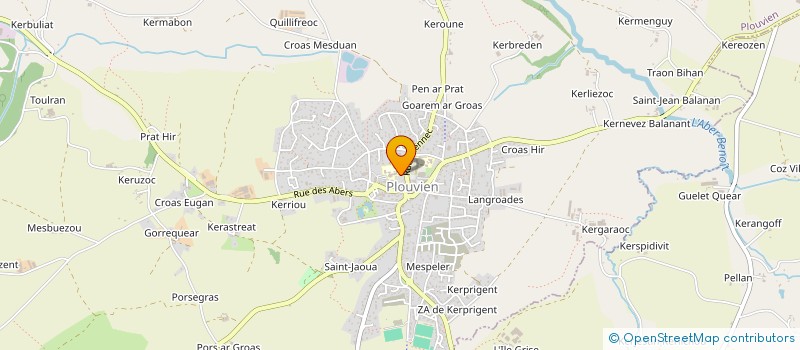 localisation de l'entreprise ASSOCIATION DES PARENTS D'ELEVES DE L'ECOLE PUBLIQUE DES MOULINS  PLOUVIEN