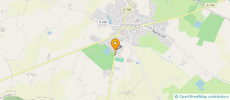 localisation de l'entreprise ASSOCIATION DES PARENTS D'ELEVES DE L'ECOLE PUBLIQUE 'HENRI LEBASQUE' DE CHAMPIGNE à LES HAUTS-D'ANJOU