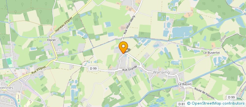 localisation de l'entreprise ASSOCIATION DES PARENTS D'ELEVES DE L'ECOLE PUBLIQUE MAXENCE VAN DER MEERCH DE WARLAING  WARLAING