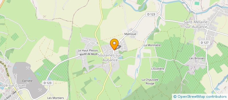 localisation de l'entreprise ASSOCIATION DES PARENTS D'ELEVES DE L'ECOLE PUBLIQUE NICOLAS CONDORCET DE SOULAINES SUR AUBANCE  SOULAINES-SUR-AUBANCE