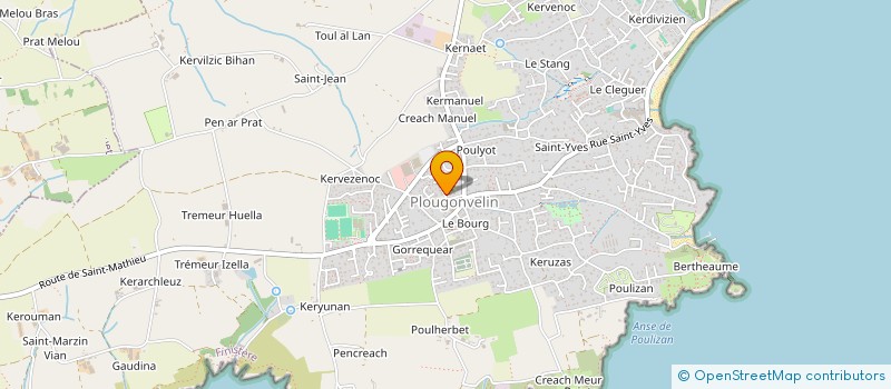 localisation de l'entreprise ASSOCIATION DES PARENTS D'ELEVES DE L'ECOLE PUBLIQUE ROZ AVEL  PLOUGONVELIN