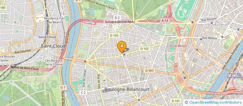 localisation de l'entreprise ASSOCIATION DES PARENTS D'ELEVES DE L'ECOLE SAINT-ALEXANDRE à BOULOGNE-BILLANCOURT