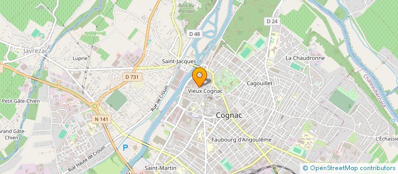 localisation de l'entreprise ASSOCIATION DES PARENTS D'ELEVES DE L'ECOLE SAINT JOSEPH à COGNAC