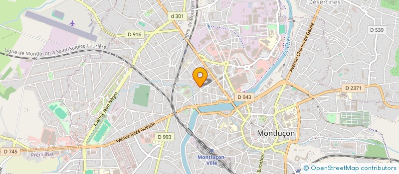 localisation de l'entreprise ASSOCIATION DES PARENTS D'ELEVES DE L'ECOLE SAINT-PAUL à MONTLUCON