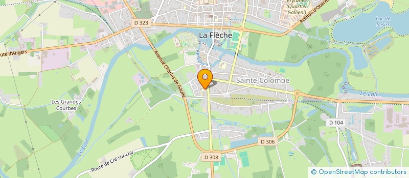 localisation de l'entreprise ASSOCIATION DES PARENTS D'ELEVES DE L'ECOLE SAINTE-COLOMBE - GUERONCIN à LA FLECHE