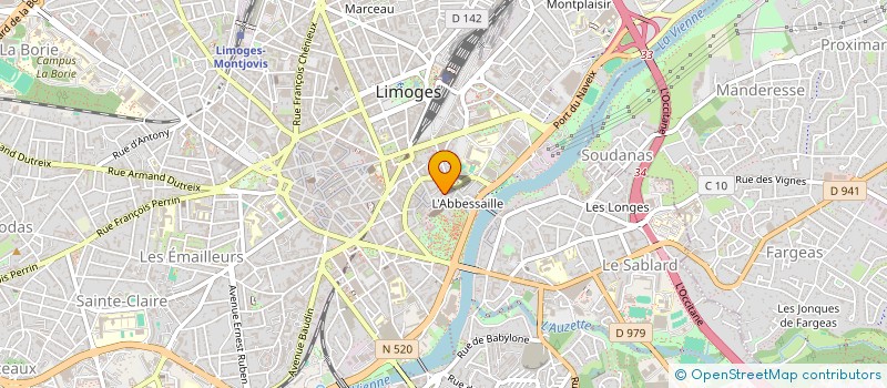 localisation de l'entreprise ASSOCIATION DES PARENTS D'ELEVES DE L'ECOLE SAINTE LOUISE DE MARILLAC à LIMOGES