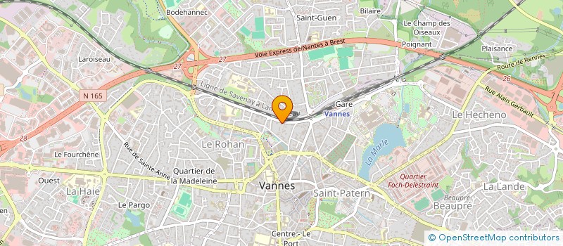 localisation de l'entreprise ASSOCIATION DES PARENTS D'ELEVES DE L'ECOLE SAINTE MARIE DE VANNES  VANNES