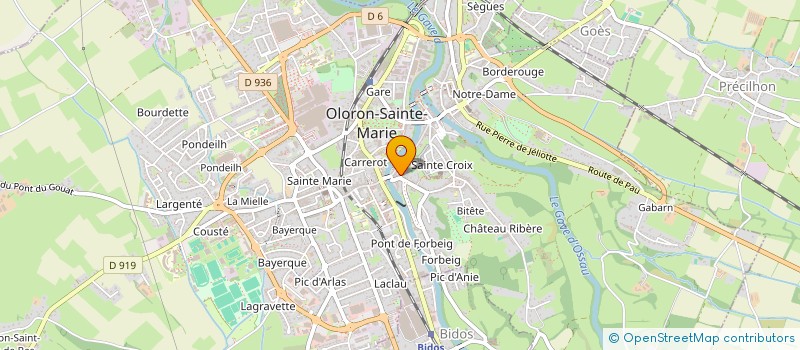 localisation de l'entreprise ASSOCIATION DES PARENTS D'ELEVES DE L'ECOLE ST JOSEPH D'OLORON STE MARIE  OLORON-SAINTE-MARIE