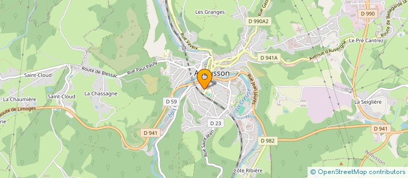 localisation de l'entreprise ASSOCIATION DES PARENTS D'ELEVES DE L'ECOLE ST LOUIS D'AUBUSSON à AUBUSSON