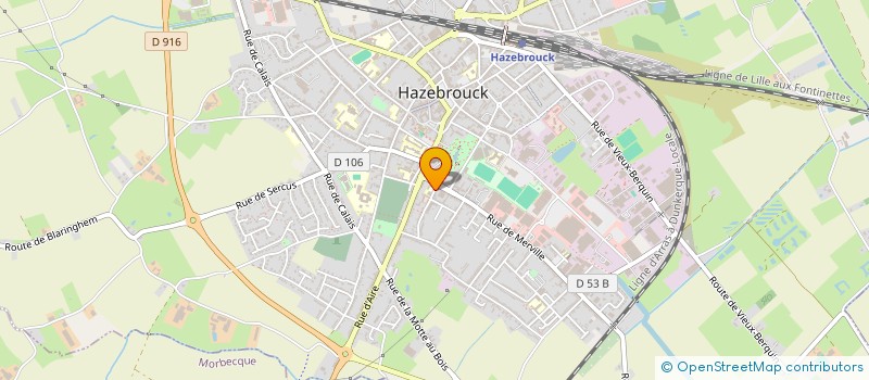 localisation de l'entreprise ASSOCIATION DES PARENTS D'ELEVES DE L'ENSEIGNEMENT LIBRE - A.P.E.L. DE L'ECOLE CATHOLIQUE ABBE LEMIRE -  HAZEBROUCK