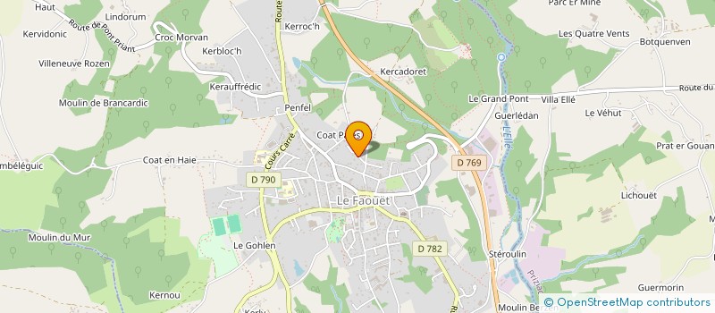 localisation de l'entreprise ASSOCIATION DES PARENTS D'ELEVES DE L'ENSEIGNEMENT LIBRE (A.P.E.L.) ECOLE SAINT BEHO PRIZIAC  PRIZIAC