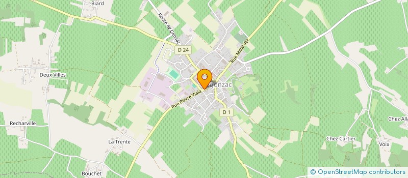 localisation de l'entreprise ASSOCIATION DES PARENTS D'ELEVES DE L'ENSEIGNEMENT LIBRE (APEL) DE L'ECOLE DU SACRE COEUR DE SEGONZAC  SEGONZAC