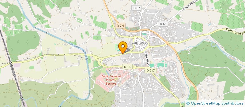 localisation de l'entreprise ASSOCIATION DES PARENTS D ELEVES DE L ENSEIGNEMENT LIBRE (APEL)  DE L ECOLE  JEANNE D ARC  LAMBESC