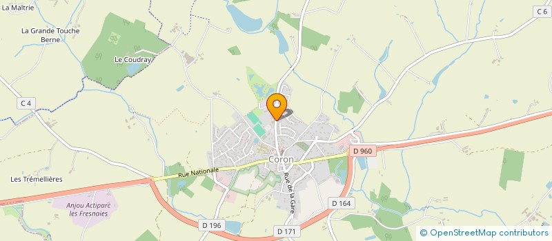 localisation de l'entreprise ASSOCIATION DES PARENTS D'ELEVES DE L'ENSEIGNEMENT LIBRE (APEL) DE L'ECOLE SAINT LOUIS CORON  CORON