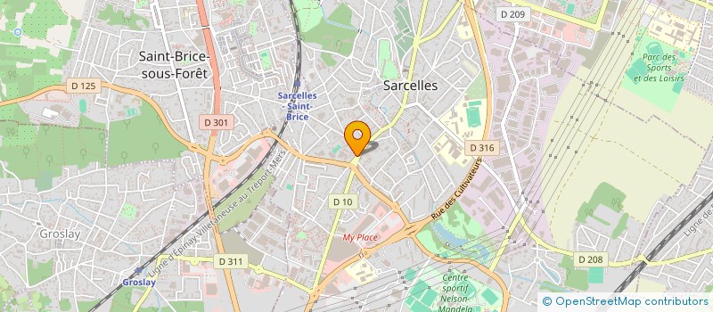 localisation de l'entreprise ASSOCIATION DES PARENTS D'ELEVES DE L'ENSEIGNEMENT LIBRE (APEL) DE L'ENSEMBLE SCOLAIRE LA SALLE - SAINT ROSAIRE  SARCELLES