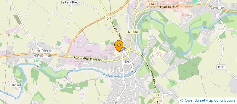 localisation de l'entreprise ASSOCIATION DES PARENTS D'ELEVES DE L'ENSEIGNEMENT LIBRE DE CIVRAY  CIVRAY