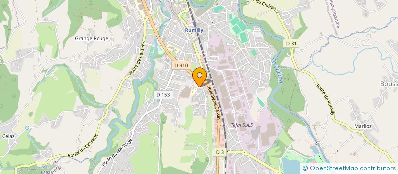 localisation de l'entreprise ASSOCIATION DES PARENTS D'ELEVES DE L'ENSEIGNEMENT LIBRE DE L'ECOLE JEANNE D'ARC  RUMILLY