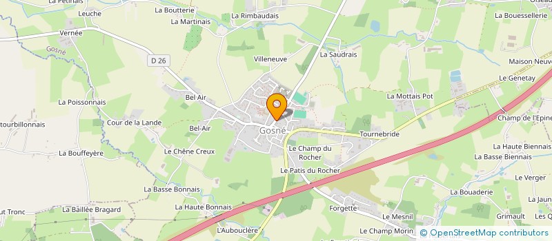 localisation de l'entreprise ASSOCIATION DES PARENTS D'ELEVES DE L'ENSEIGNEMENT LIBRE DE L'ECOLE JEANNE MARIE LEBOSSE A GOSNE  GOSNE