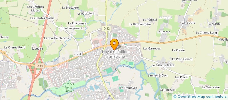 localisation de l'entreprise ASSOCIATION DES PARENTS D'ELEVES DE L'ENSEIGNEMENT LIBRE DE L'ECOLE L'ARCHE DE NOE DE BOURGBARRE  BOURGBARRE