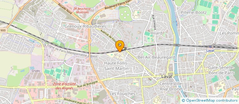 localisation de l'entreprise ASSOCIATION DES PARENTS D'ELEVES DE L'ENSEIGNEMENT LIBRE DE L'ECOLE LA PETITE HAUTE FOLLIS à LAVAL