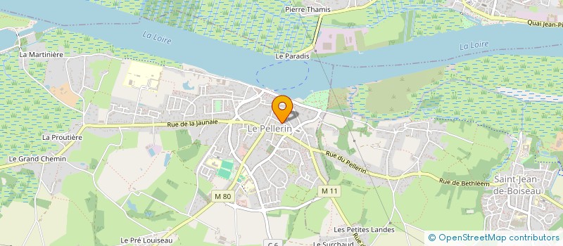 localisation de l'entreprise ASSOCIATION DES PARENTS D'ELEVES DE L'ENSEIGNEMENT LIBRE DE L'ECOLE NOTRE DAME DU PELLERIN (APEL NOTRE DAME)  LE PELLERIN