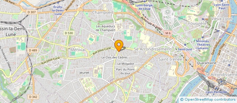 localisation de l'entreprise ASSOCIATION DES PARENTS D'ELEVES DE L'ENSEIGNEMENT LIBRE DE L'ECOLE NOTRE DAME DU POINT DU JOUR  LYON