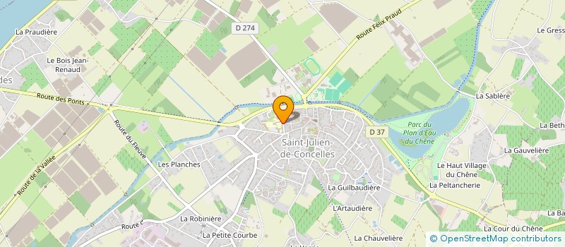 localisation de l'entreprise ASSOCIATION DES PARENTS D'ELEVES DE L'ENSEIGNEMENT LIBRE DE L'ECOLE PRIVEE GABRIEL DESHAYES DE SAINT JULIEN DE CONCELLES  SAINT-JULIEN-DE-CONCELLES