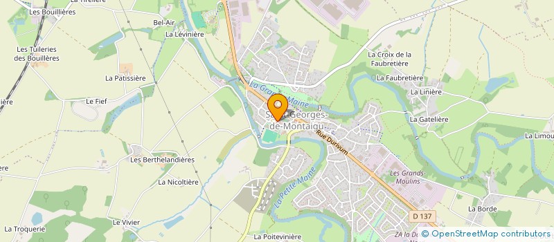 localisation de l'entreprise ASSOCIATION DES PARENTS D'ELEVES DE L'ENSEIGNEMENT LIBRE DE L'ECOLE SAINT MARTIN DURIVUM A SAINT GEORGES DE MONTAIGU à MONTAIGU-VENDEE