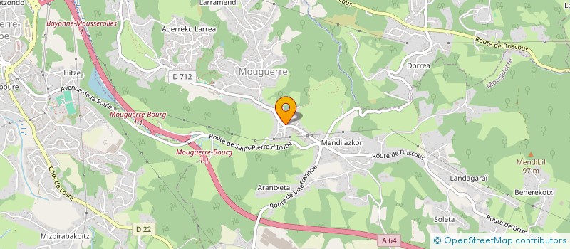 localisation de l'entreprise ASSOCIATION DES PARENTS D'ELEVES DE L'ENSEIGNEMENT LIBRE DE L'ECOLE SAINTE-MARIE DE MOUGUERRE  MOUGUERRE