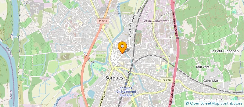 localisation de l'entreprise ASSOCIATION DES PARENTS D'ELEVES DE L'ENSEIGNEMENT LIBRE DE L'ENSEMBLE SCOLAIRE MARIE RIVIER  SORGUES