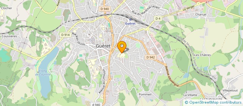 localisation de l'entreprise ASSOCIATION DES PARENTS D'ELEVES DE L'ENSEIGNEMENT LIBRE DE L'ENSEMBLE SCOLAIRE NOTRE-DAME DE GUERET à GUERET