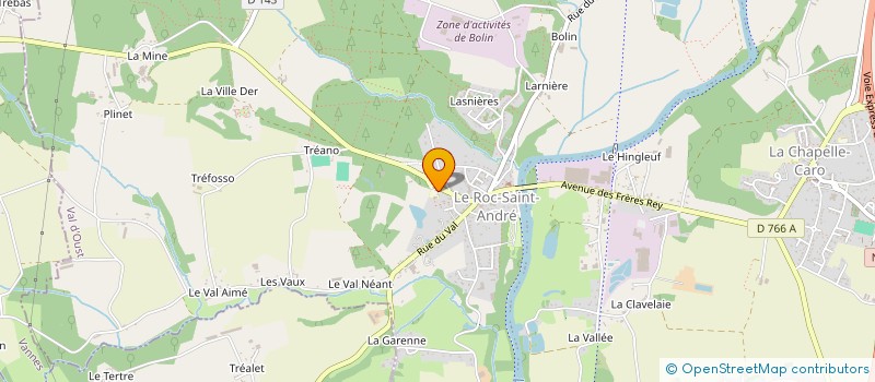 localisation de l'entreprise ASSOCIATION DES PARENTS D'ELEVES DE L'ENSEIGNEMENT LIBRE DE L'ETABLISSEMENT CATHOLIQUE STE JEANNE DE VALOIS - LE ROC ST-  VAL D'OUST