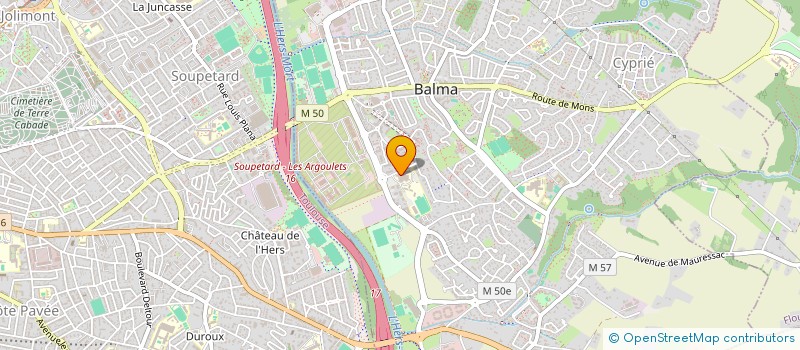 localisation de l'entreprise ASSOCIATION DES PARENTS D'ELEVES DE L'ENSEIGNEMENT LIBRE DE SALIEGE  BALMA