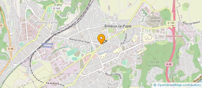 localisation de l'entreprise ASSOCIATION DES PARENTS D'ELEVES DE L'ENSEIGNEMENT LIBRE DU CENTRE SCOLAIRE SAINT CHARLES DE RILLIEUX LA PAPE DITE à RILLIEUX-LA-PAPE