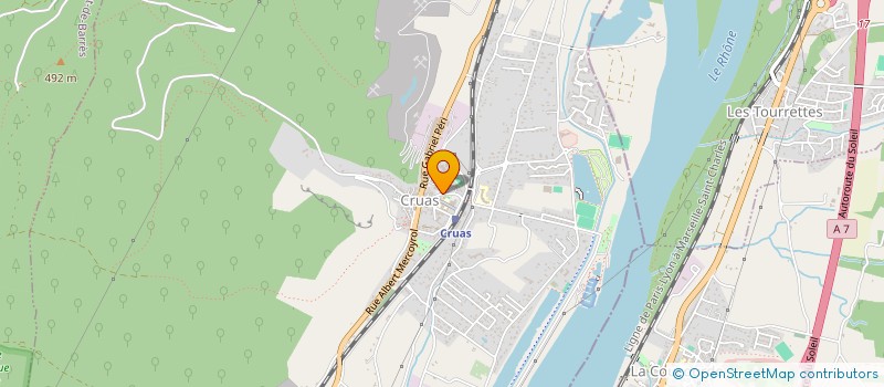 localisation de l'entreprise ASSOCIATION DES PARENTS D'ELEVES DE L'ENSEIGNEMENT LIBRE ECOLE CATHOLIQUE DE CRUAS  CRUAS