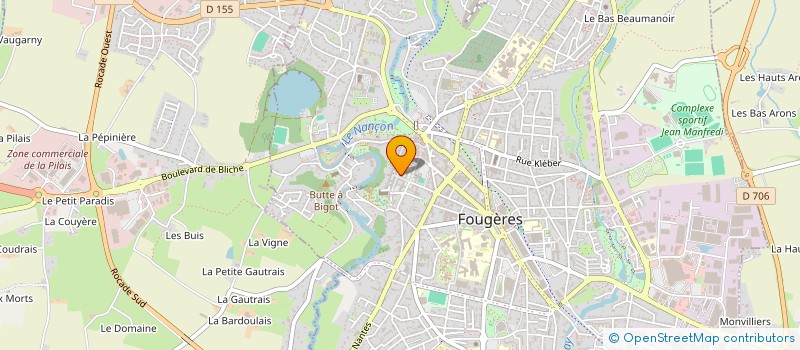 localisation de l'entreprise ASSOCIATION DES PARENTS D'ELEVES DE L'ENSEIGNEMENT LIBRE, ECOLE SAINT JOSEPH LA MOUSSAYE  FOUGERES