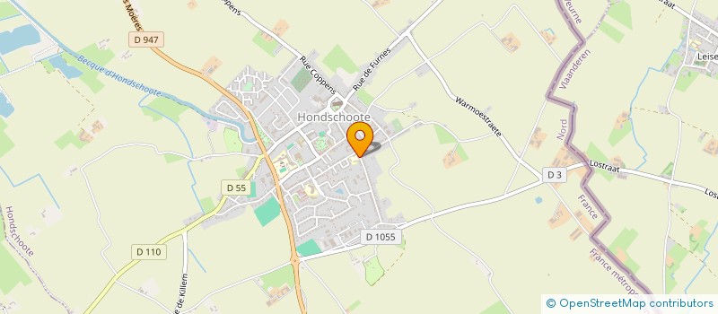 localisation de l'entreprise ASSOCIATION DES PARENTS D'ELEVES DE L'ENSEIGNEMENT LIBRE ST-JOSEPH JEANNE D'ARC  HONDSCHOOTE